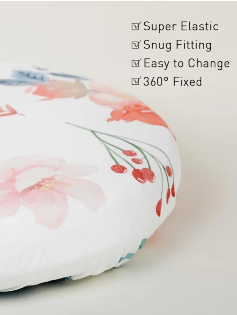Gilquen Baby Floral Bassinet Sheet Set - Pink & White